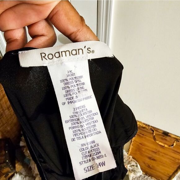 New VTG Roaman's Ruffle Detail Party Sheath Dress. 1XL FIT - Picture 7 of 15